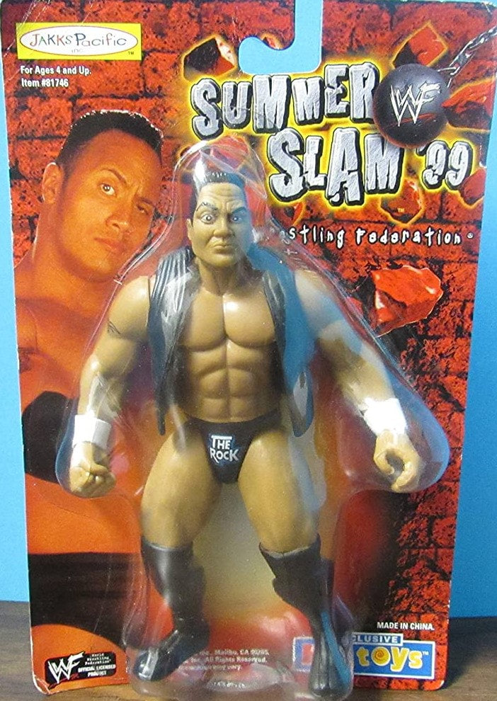 1999 WWF Jakks Pacific SummerSlam '99 KB Toys Exclusive The Rock Action & Toy Figures PWcatalog
