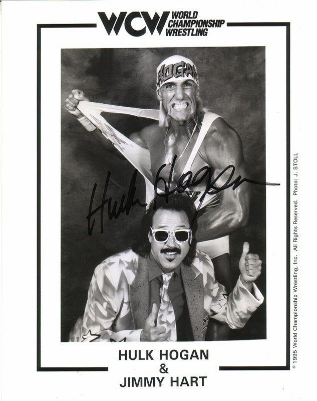 WCW Hulk Hogan (signed)& Jimmy Hart PW Catalog
