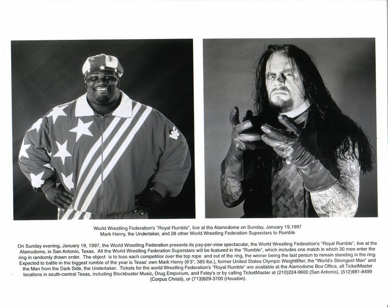 1997 Royal Rumble Undertaker Mark Henry PWcatalog