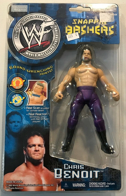 2002 WWF Jakks Pacific Snappin' Bashers Chris Benoit Action & Toy Figures PWcatalog