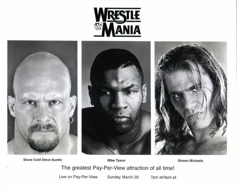 1998 Wrestlemania 14 Austin vs. Michaels w/Tyson PWcatalog