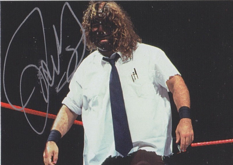 1998 Comic Images WWF Superstarz Mankind Autograph 2017 approx value:$30 PW Catalog