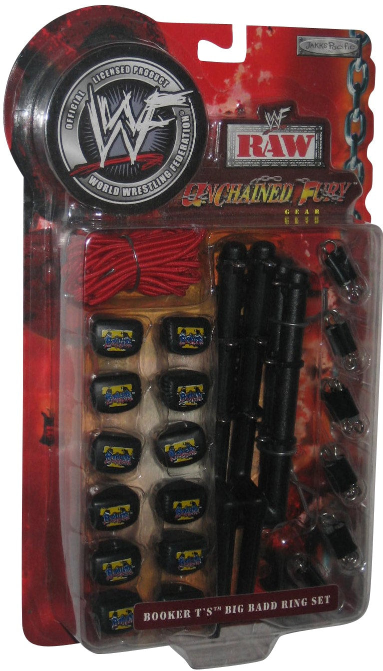 2002 WWF Jakks Pacific Unchained Fury Accessory Sets: Booker T's Big Badd Ring Set Action & Toy Figures PWcatalog