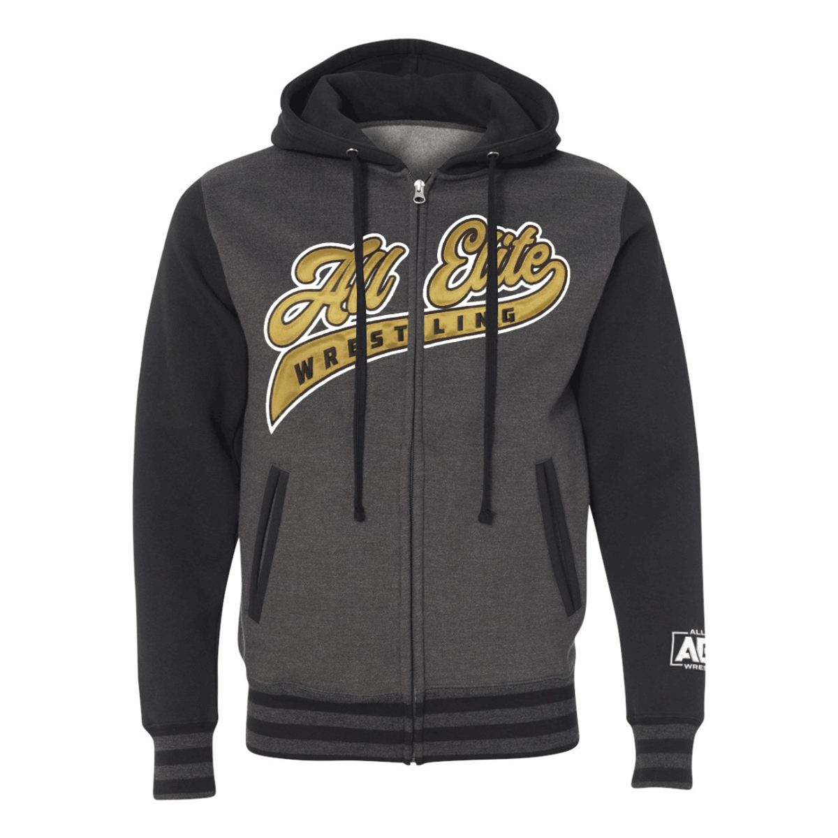 AEW Athletic Premium Embroidered Varsity Zip Hoodie Pwcatalog