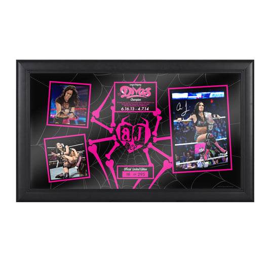 AJ Lee Longest Reigning Divas Champion Signed Commemorative Plaque Pwcatalog