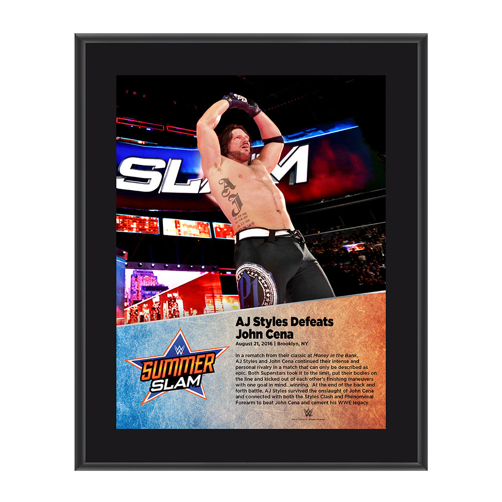 AJ Styles SummerSlam 2016 10 x 13 Photo Plaque Pwcatalog