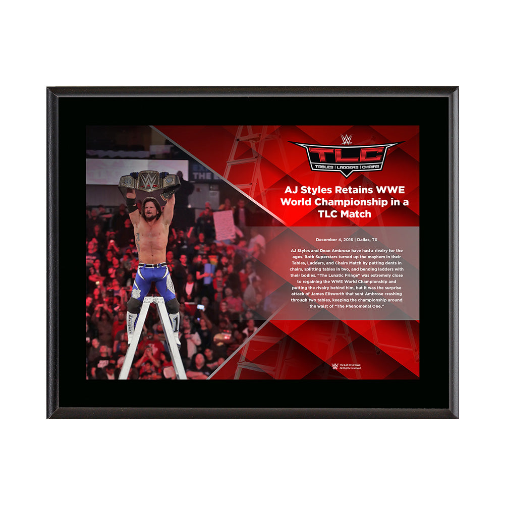 AJ Styles TLC 2016 10 x 13 Commemorative Photo Plaque Pwcatalog
