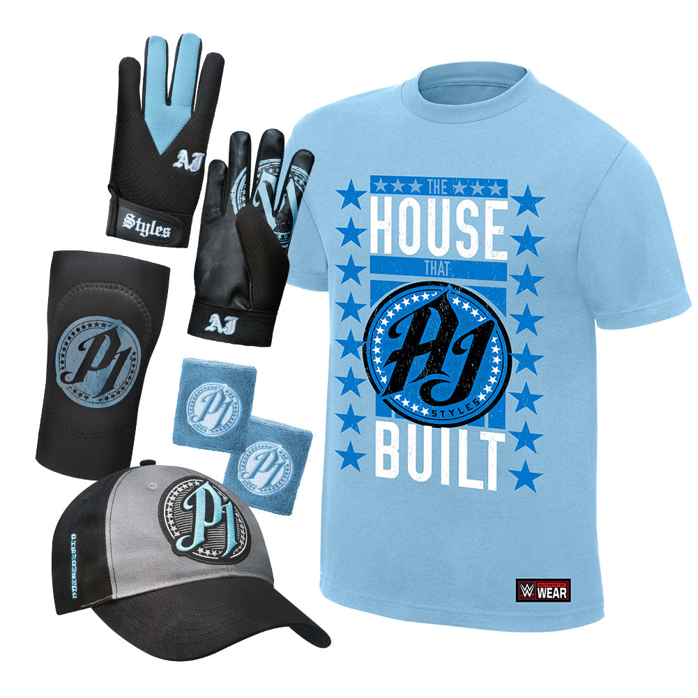 AJ Styles The House That AJ Built T-Shirt Package Pwcatalog