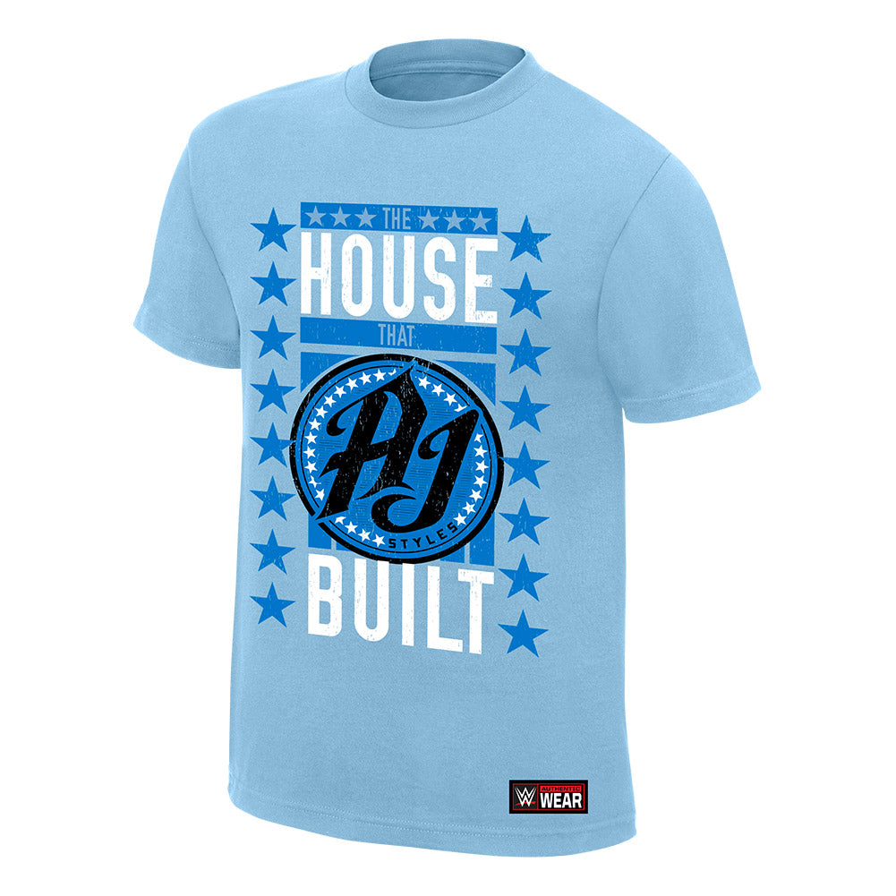 AJ Styles The House That AJ Built Youth Authentic T-Shirt Pwcatalog