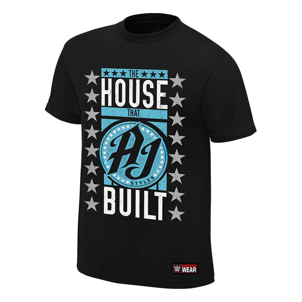 AJ Styles The House that AJ Styles Built Black T-Shirt Pwcatalog