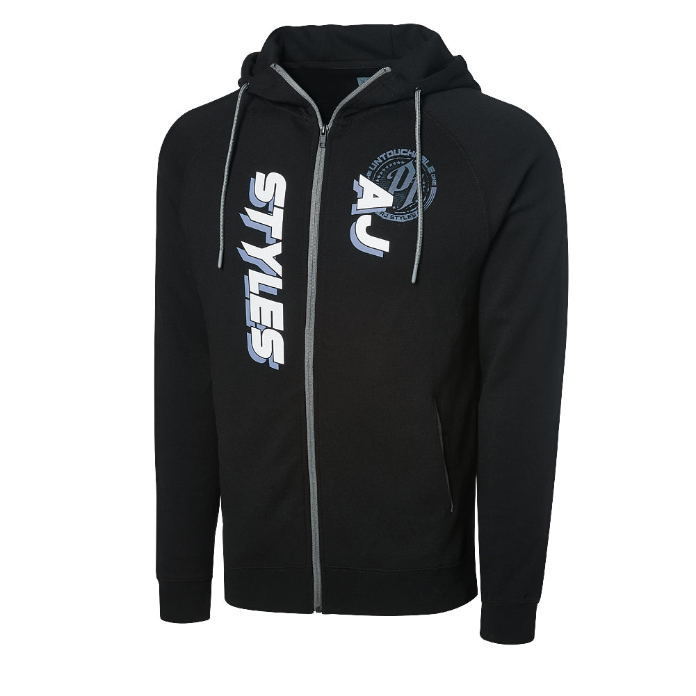 AJ Styles The Untouchable One Full Zip Hoodie Sweatshirt Pwcatalog