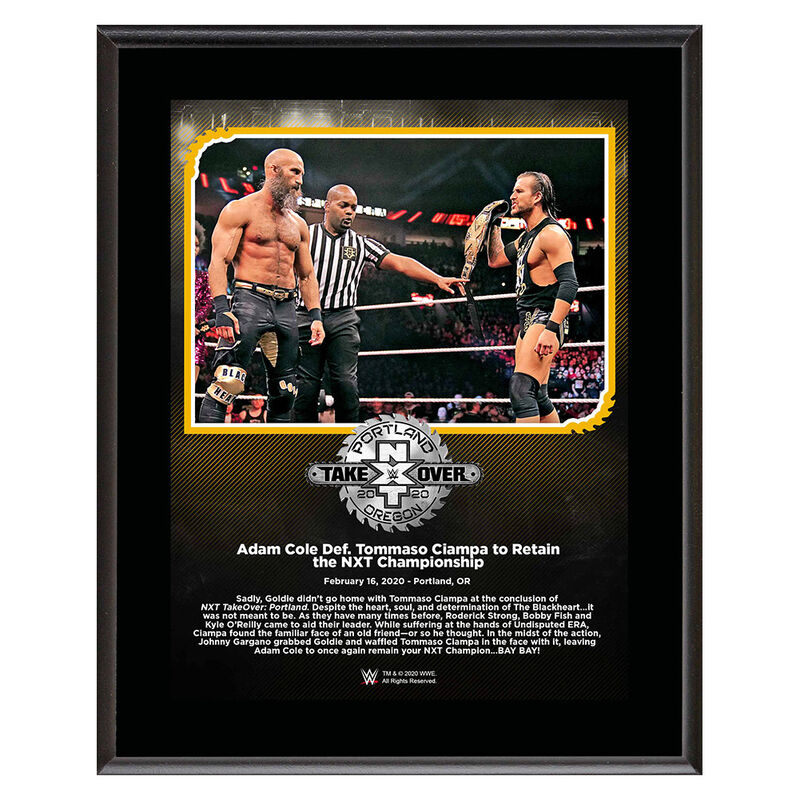 Adam Cole NXT TakeOver Portland 10 x 13 Limited Edition Plaque Pwcatalog