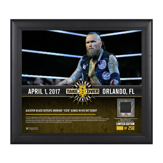 Aleister Black NXT TakeOver Orlando 15 x 17 Framed Plaque w Ring Canvas Pwcatalog