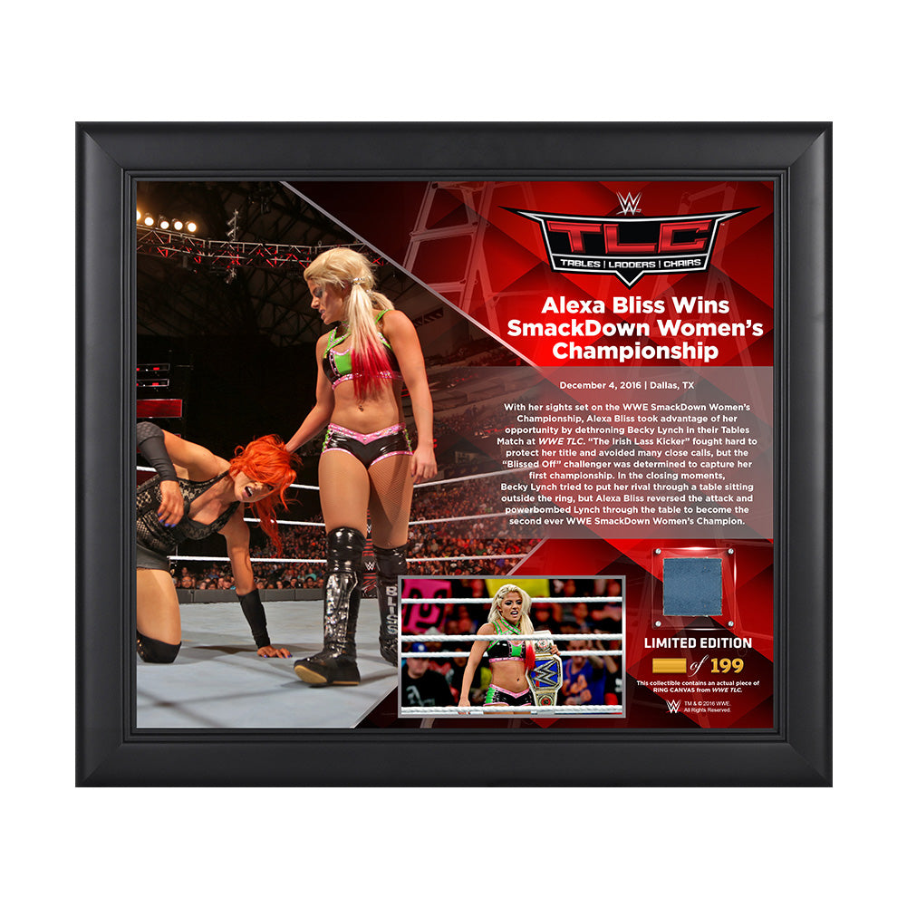 Alexa Bliss TLC 2016 15 x 17 Framed Plaque w Ring Canvas Pwcatalog