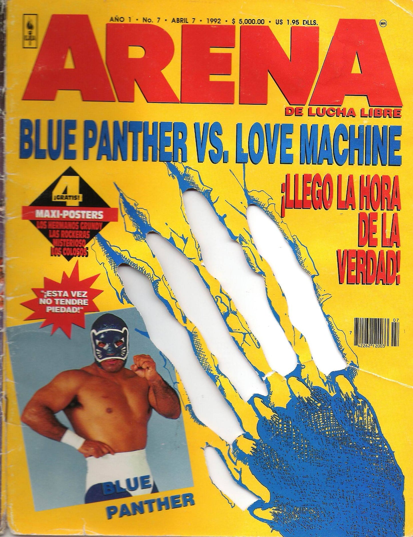 Arena de Lucha Libre April 1992 Magazine PWcatalog