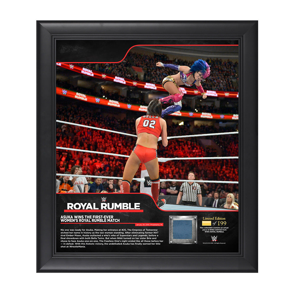 Asuka Royal Rumble 2018 15 x 17 Framed Plaque w Ring Canvas Pwcatalog