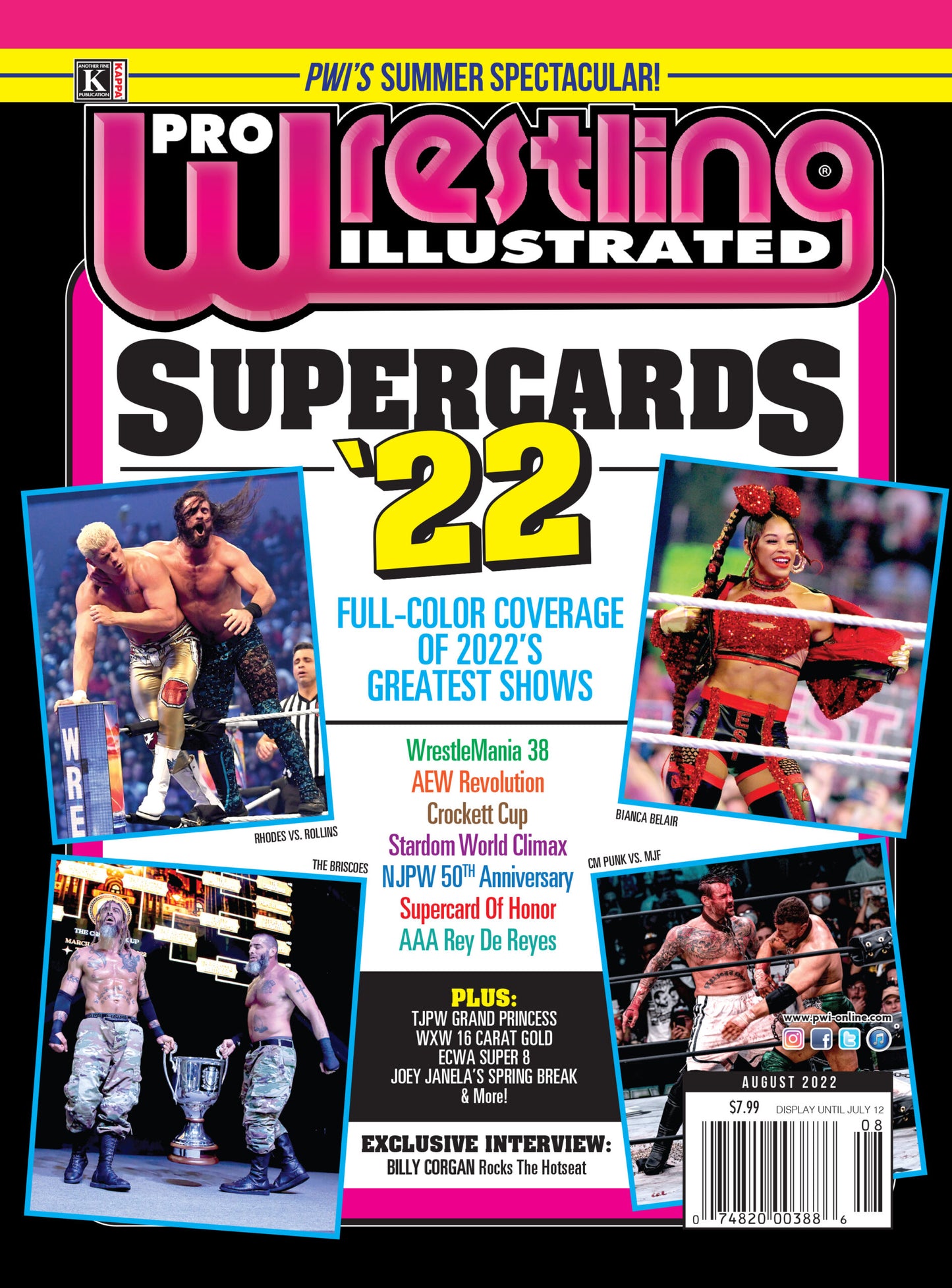 Pro Wrestling Illustrated August 2022 Magazine PWcatalog
