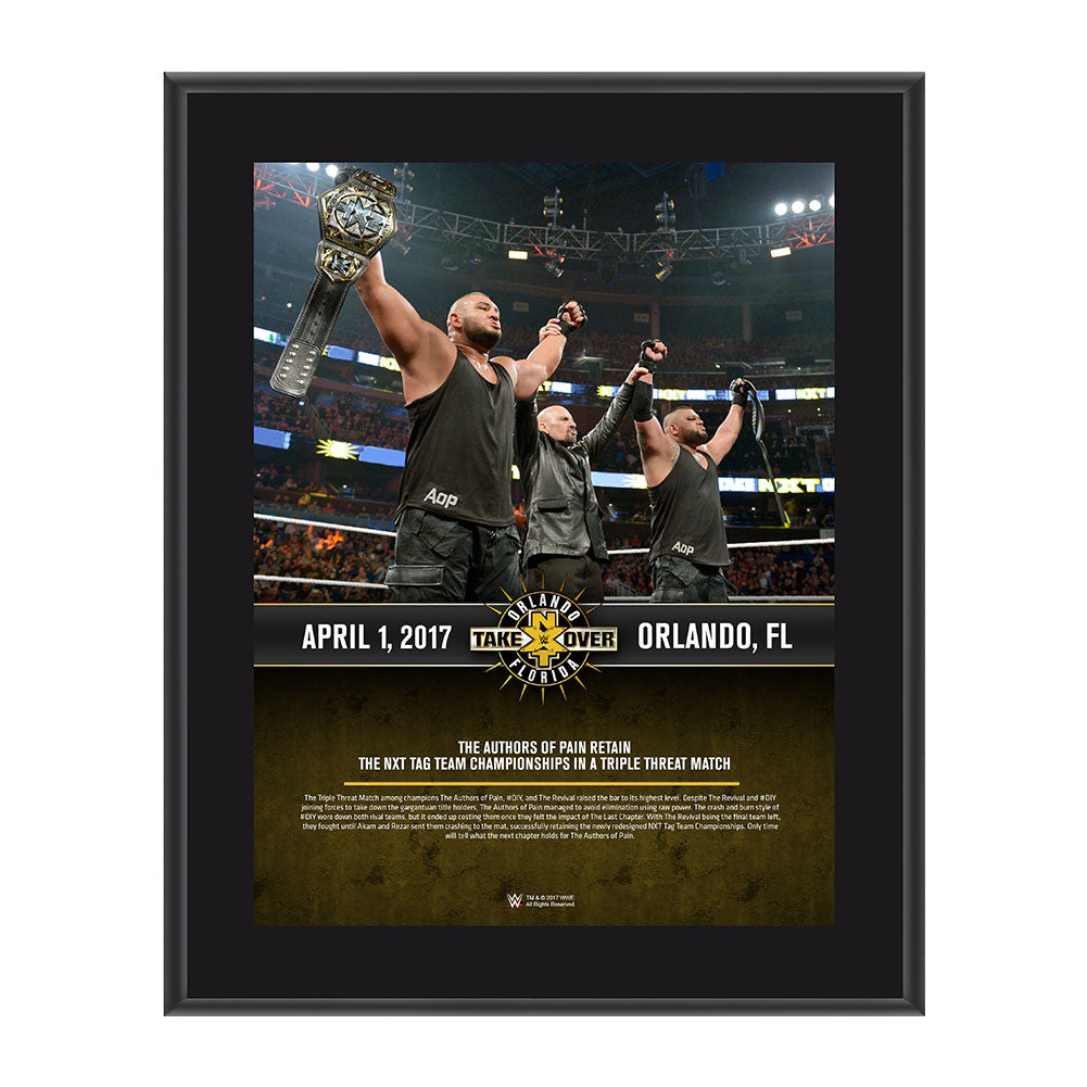 Authors of Pain NXT TakeOver Orlando 10 x 13 Commemorative Photo Plaque Pwcatalog