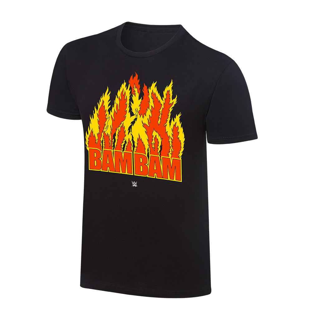Bam Bam Bigelow Flames Retro T-Shirt Pwcatalog