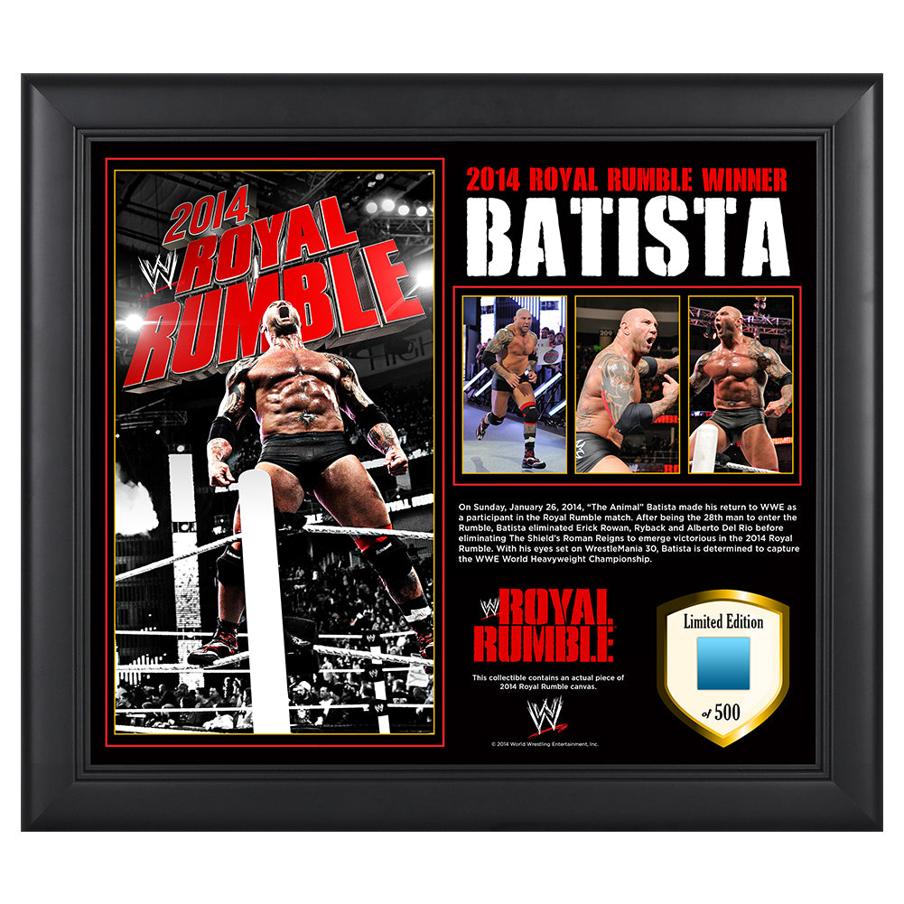 Batista Royal Rumble 2014 Winner Commemorative Plaque Pwcatalog