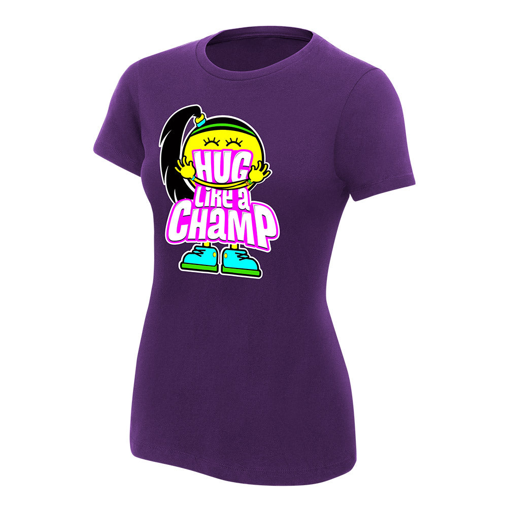 Bayley Hug Like A Champ Women's V-Neck Authentic T-Shirt Pwcatalog