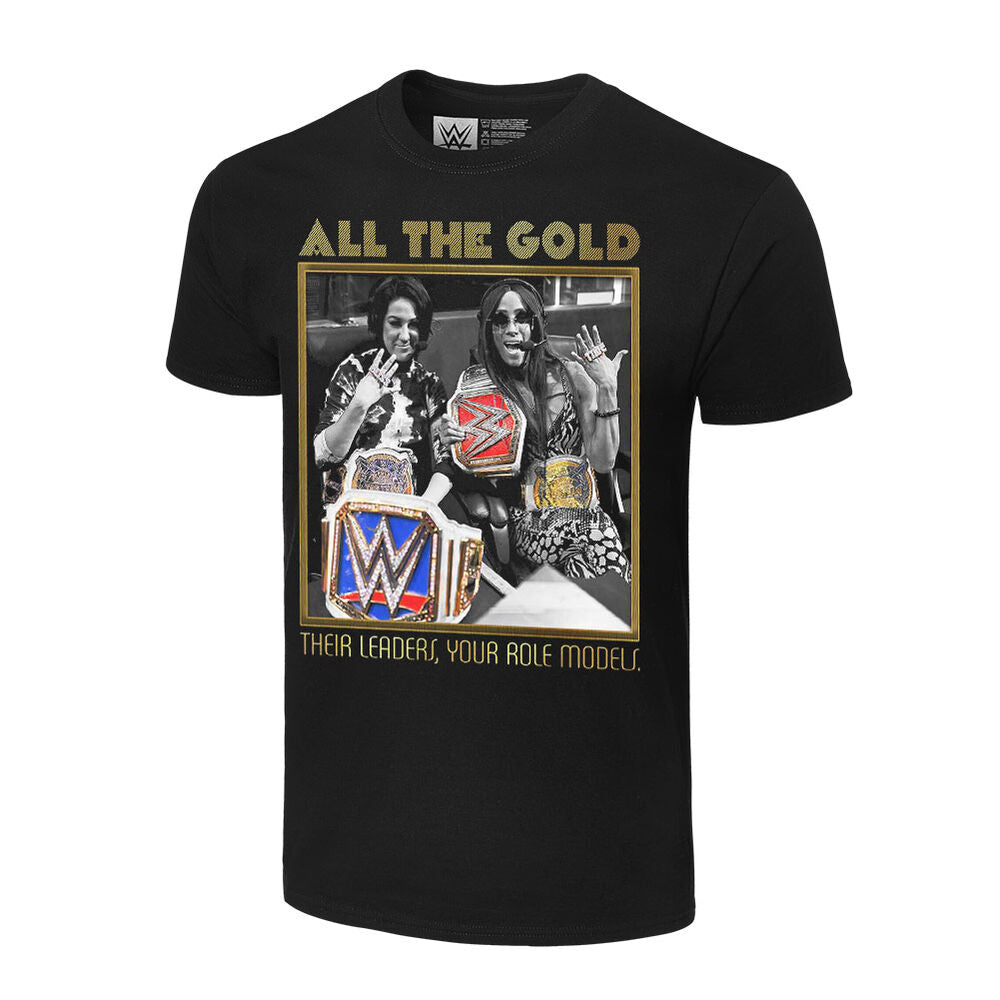 Bayley & Sasha Banks All The Gold Authentic T-Shirt Pwcatalog