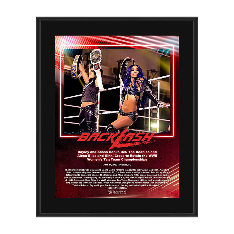 Bayley & Sasha Banks Backlash 2020 10x13 Commemorative Plaque Pwcatalog