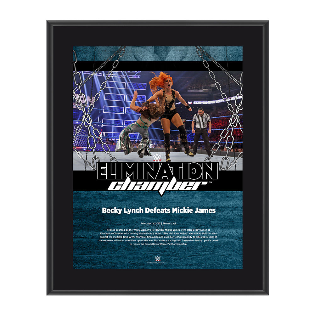 Becky Lynch Elimination Chamber 2017 10 x 13 Commemorative Photo Plaque