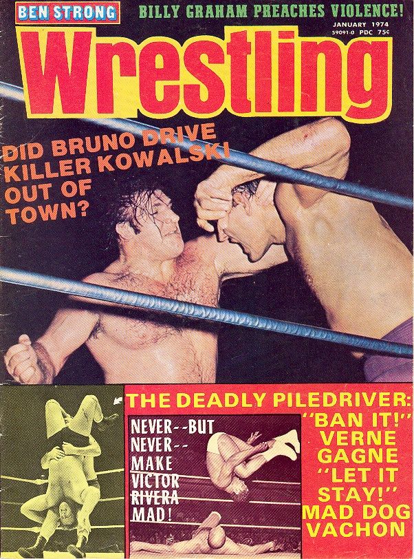 Ben Strong Wrestling January 1974 Magazine PWcatalog