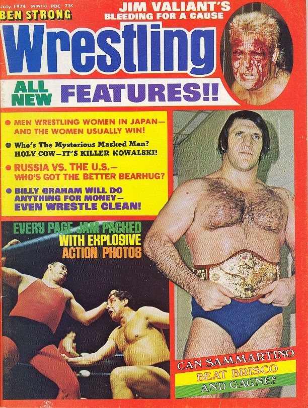 Ben Strong Wrestling July 1974 Magazine PWcatalog