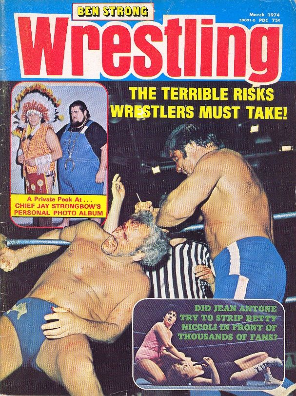Ben Strong Wrestling March 1974 Magazine PWcatalog