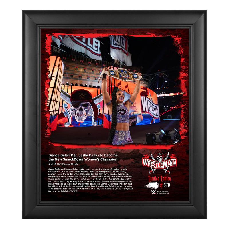 Bianca Belair WrestleMania 37 15x17 Commemorative Plaque Pwcatalog