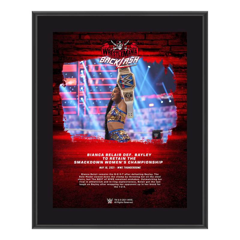 Bianca Belair WrestleMania Backlash 2021 10x13 Commemorative Plaque Pwcatalog