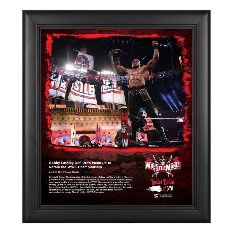 Bobby Lashley WrestleMania 37 15x17 Commemorative Plaque Pwcatalog