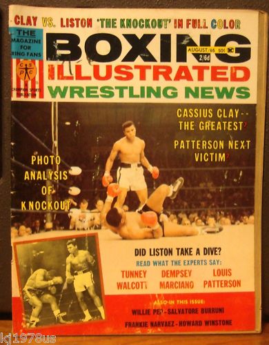 Boxing Illustrated & Wrestling News August 1965 Magazine PWcatalog