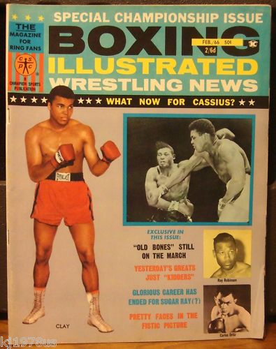 Boxing Illustrated & Wrestling News February 1966 Magazine PWcatalog