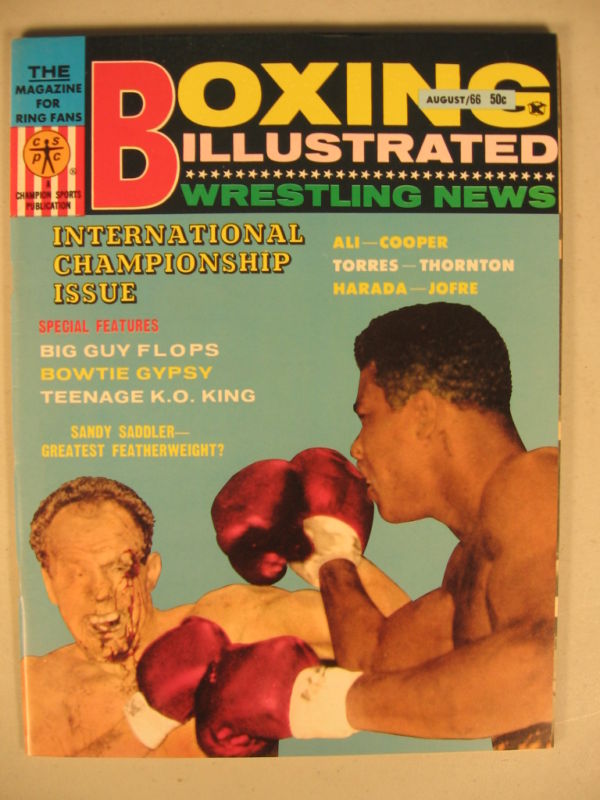 Boxing Illustrated & Wrestling News August 1966 Magazine PWcatalog