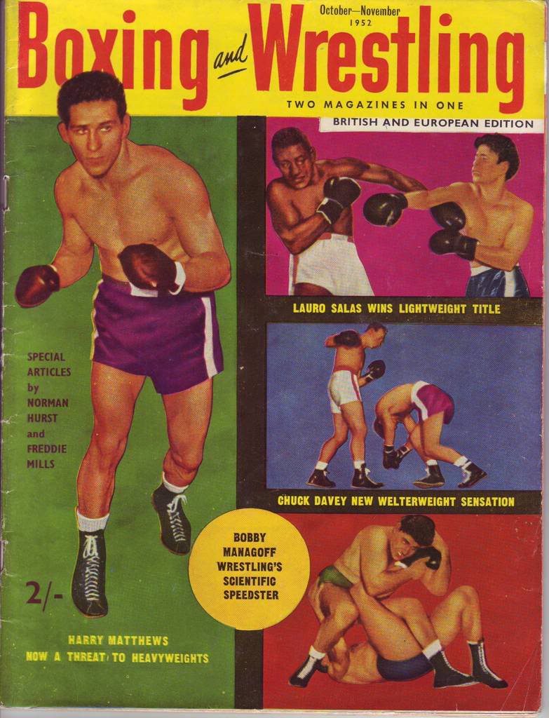 Boxing & Wrestling October 1952 Magazine PWcatalog