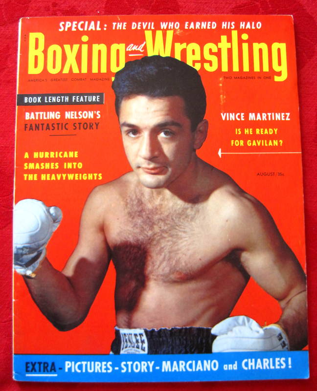 Boxing & Wrestling August 1954 Magazine PWcatalog