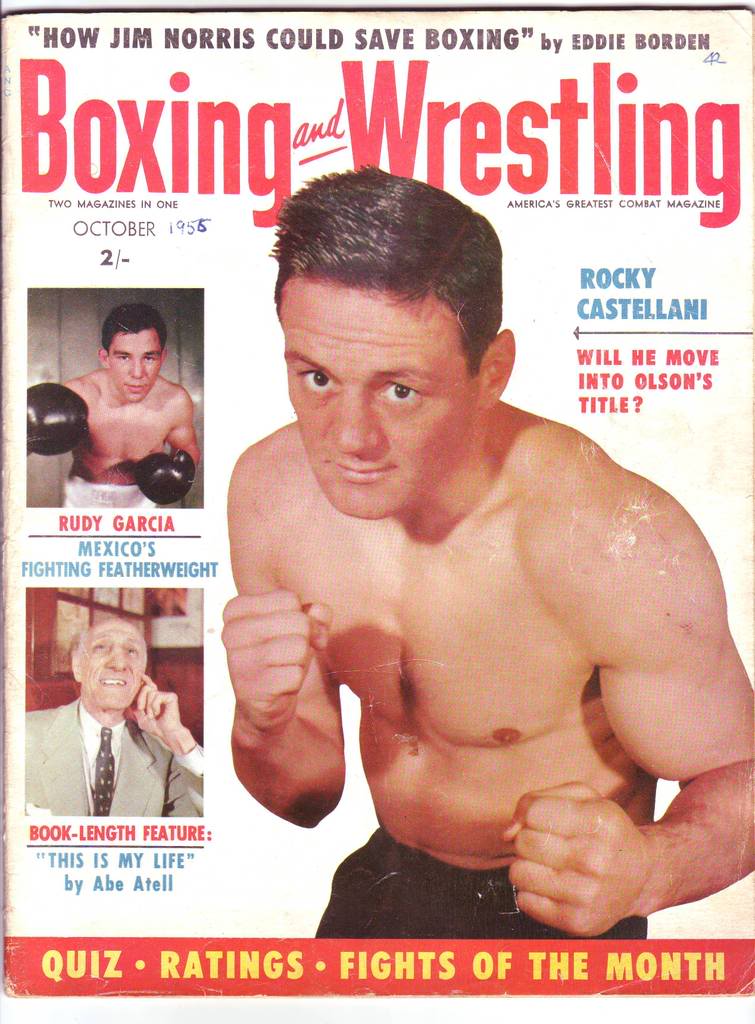 Boxing & Wrestling October 1955 Magazine PWcatalog
