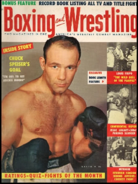 Boxing & Wrestling March 1956 Magazine PWcatalog