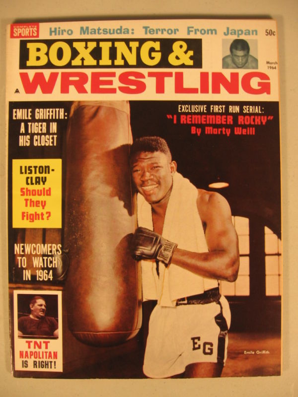 Boxing & Wrestling March 1964 Magazine PWcatalog