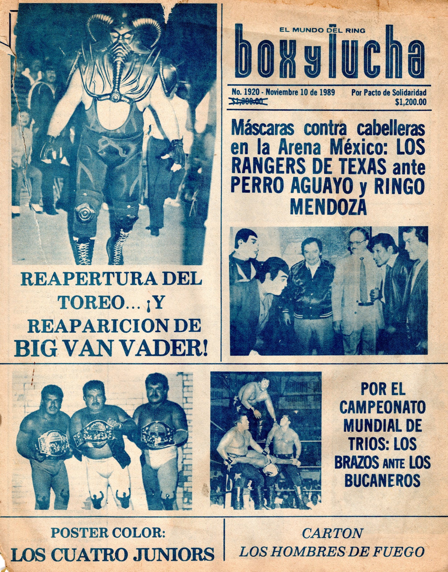 Box y Lucha 1989 November 10th, 1989 Magazine PWcatalog