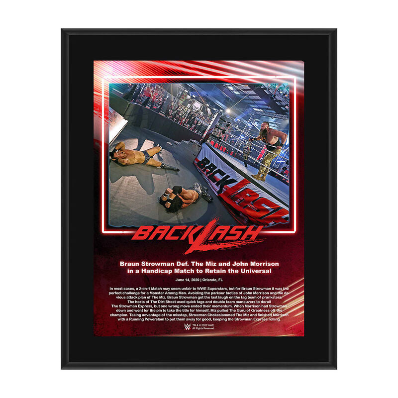 Braun Strowman Backlash 2020 10x13 Commemorative Plaque Pwcatalog