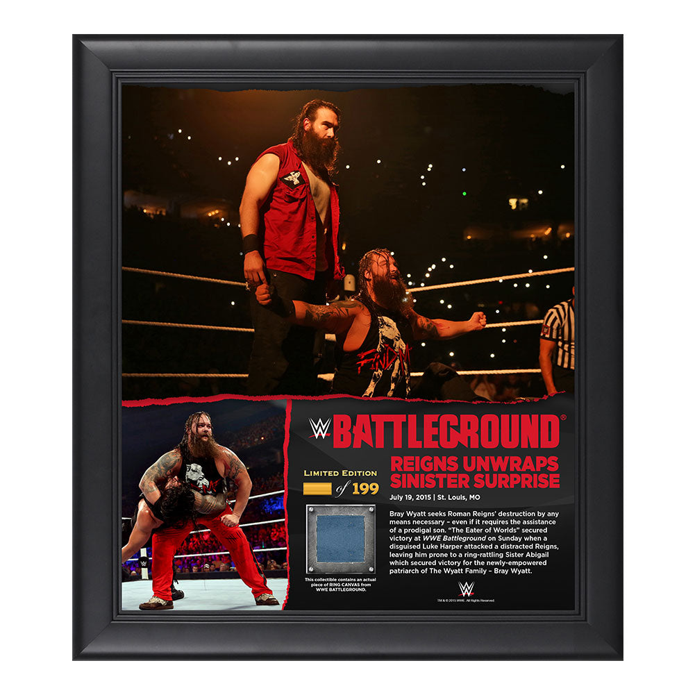 Bray Wyatt Battleground 15 x 17 Framed Ring Canvas Photo Collage Pwcatalog