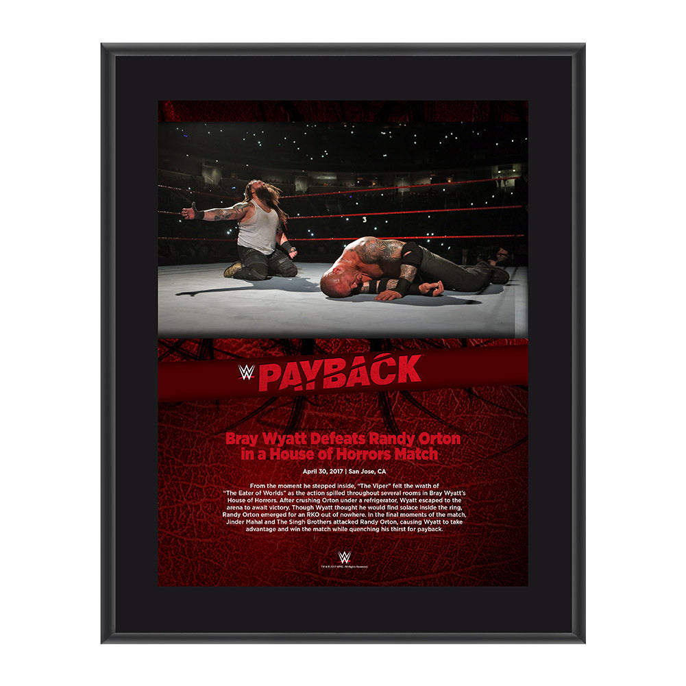 Bray Wyatt Payback 2017 10 x 13 Commemorative Photo Plaque Pwcatalog