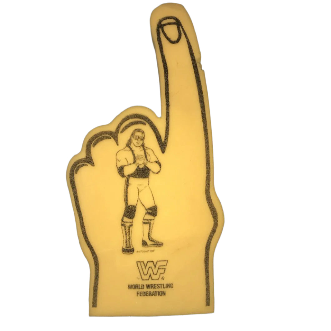 Bret Hart Foam Finger 80`s Yellow