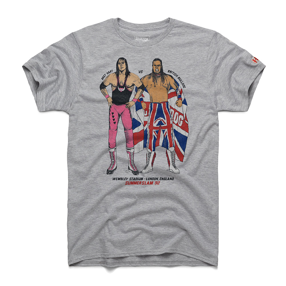 Bret Hart vs. British Bulldog Homage T-Shirt Pwcatalog