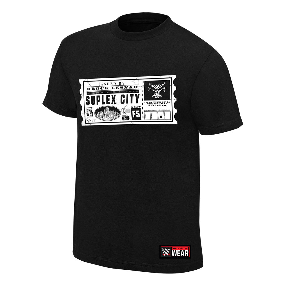 Brock Lesnar One Way Ticket Authentic T-Shirt Pwcatalog