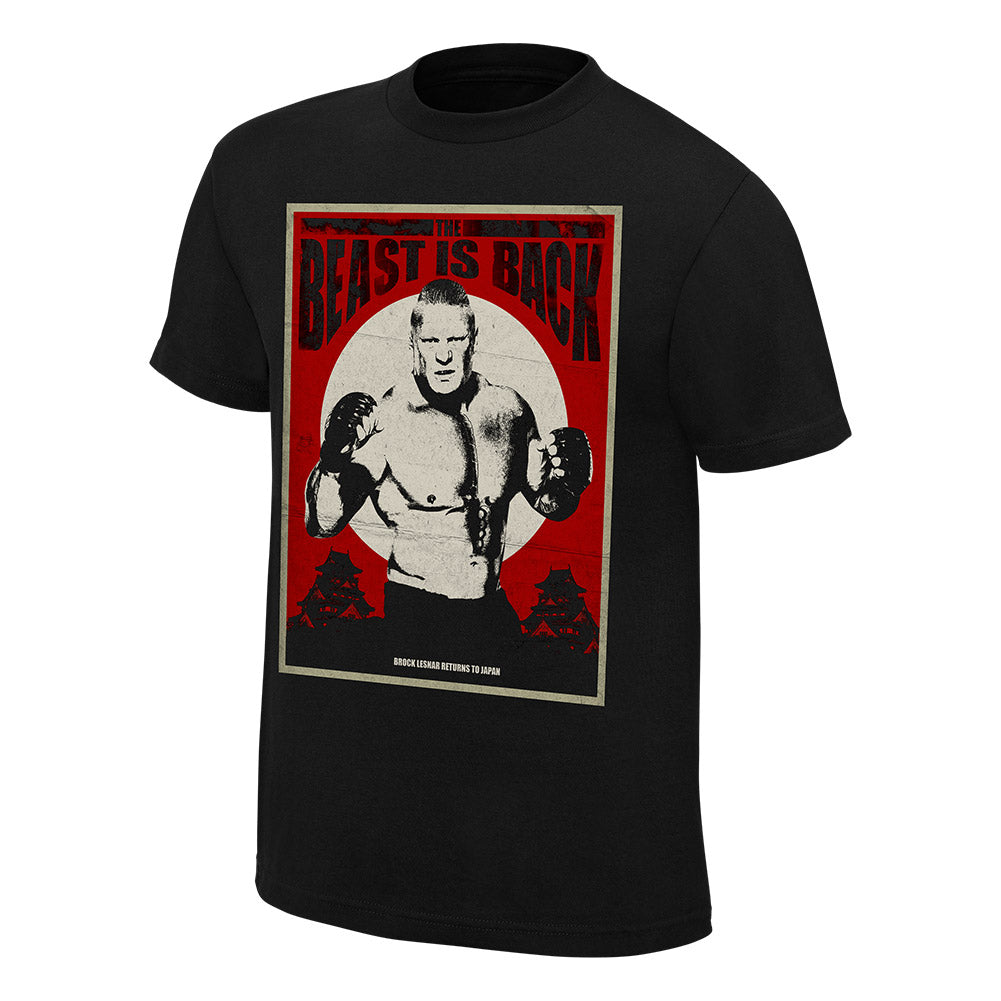 Brock Lesnar The Beast is Back in Japan Authentic T-Shirt Pwcatalog